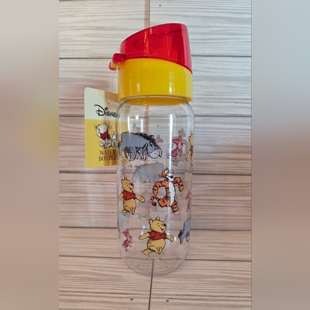 Winnie the Pooh & Friends Disney Classic Collection Water Bottle W/Snap Lid New